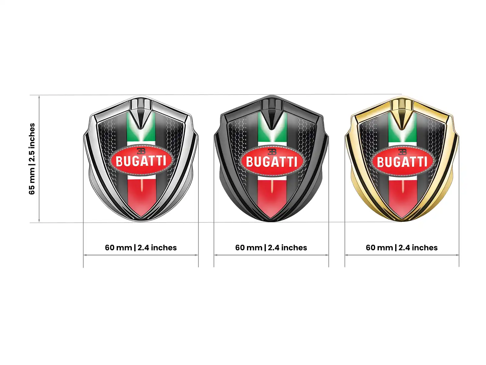 Bugatti Emblema Silicona Insignia Selecta Esquema Deriva Vista